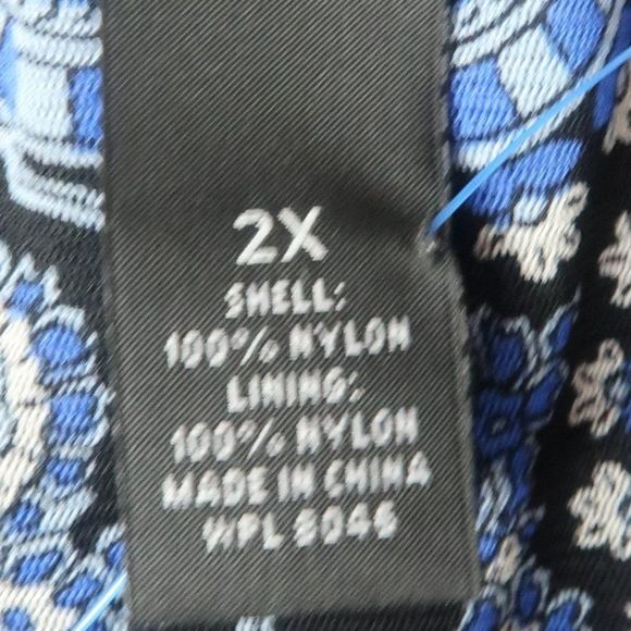 INC INTERNATIONAL CONCEPTS BLUE PAISLEY WITH RHINESTONE DETAIL LONG SLEEVE TUNIC - Picture 6 of 8